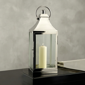 Lanterne à bougie en verre et acier inoxydable moderne, décorative, pour l'intérieur et l'extérieur, porte-bougie suspendu, résistant aux intempéries, décoration pour la maison et le jardin - Product Image 1