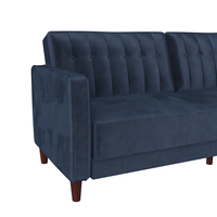 Modernes Luxus Minimalist Faltbares Schlafs ofa Samt Tufted Cabrio Sleeper Couch Holzrahmen Höhen verstellbar Hotel Living
