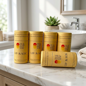 Tube en carton kraft brun écologique à poussoir pour emballage de bâtonnets solides de marques de cosmétiques naturels en croissance (vente en gros) - Product Image 1