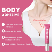 Colle corporelle professionnelle de luxe, adhésif de mode pour vêtements et peau, imperméable, longue durée, sans danger pour la peau, pour maillots de bain et robes, OEM