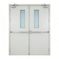 Portes de salle blanche d'hôpital personnalisées de haute qualité, portes à double battant, résistantes au feu et adaptées aux environnements propres