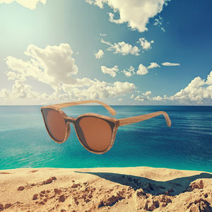 Gafas de Sol Unisex de Moda Hechas a Mano con Montura Vintage de Madera de Zebra y Bambú Polarizadas - Product Image 3