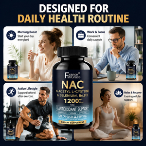 Fabricant de compléments alimentaires NAC en marque privée, soutient la fonction immunitaire, protège les cellules, antioxydant pour hommes et femmes, 120 capsules de NAC - Product Image 2