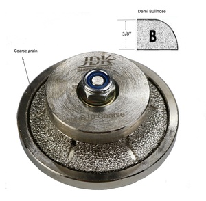 JDK B10 vakum kasar Brazed <span class=keywords><strong>Router</strong></span> Bit benang Demi bentuk setengah Bullnose untuk batu Travertine granit meja marmer - Product Image 5