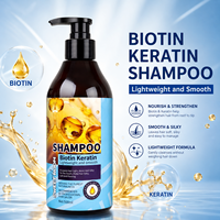 Set Perawatan Rambut Profesional Biotin Keratin 4 in 1: Shampoo, Kondisioner, Masker Rambut, dan Minyak Esensial