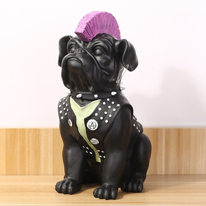 French Bulldog Figurine Pirate Hat Red Scarf Desk Decor Office Home Gift - Product Image 4