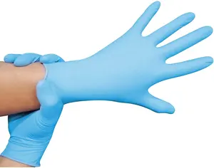 Wasserdicht Pulver Latex Kostenloser Blau Nitril Einweg Handschuhe