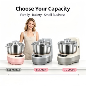 Mélangeur <span class=keywords><strong>à</strong></span> spirale électrique 7L de qualité commerciale, <span class=keywords><strong>pétrin</strong></span> robuste avec protection contre les surcharges pour des résultats de boulangerie constants - Product Image 6