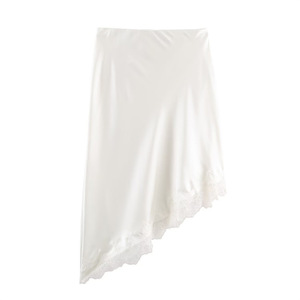 <span class=keywords><strong>Jupe</strong></span> en polyester texturé satiné, style européen et américain, minimaliste et tendance pour l'<span class=keywords><strong>hiver</strong></span> ; <span class=keywords><strong>Jupe</strong></span> <span class=keywords><strong>midi</strong></span> vintage en dentelle, anti-plis - Product Image 5