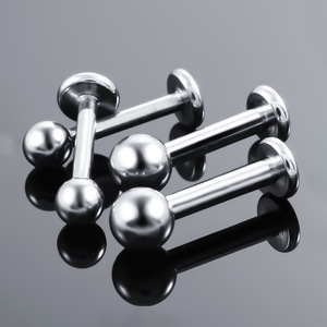 À la mode ASTM F136 plaqué or oreille Piercing bijoux lèvre Monore Cartilage goujon Tragus haltère Zircon hélice pour les mariages - Product Image 4