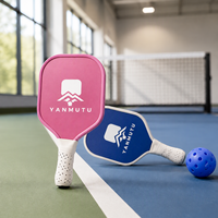 Mini raquette de pickleball en fibre de verre pour enfants, raquette de pickleball portable, batte d'entraînement avec poignée antidérapante