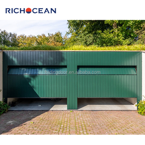 Villa 4 Portes <span class=keywords><strong>de</strong></span> <span class=keywords><strong>garage</strong></span> en aluminium moussé à 4 panneaux <span class=keywords><strong>Porte</strong></span> <span class=keywords><strong>de</strong></span> <span class=keywords><strong>garage</strong></span> sectionnelle roulante à glissière pour les maisons - Product Image 6