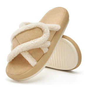 Pantofole da donna in Memory Foam leggere <span class=keywords><strong>con</strong></span> supporto per arco <span class=keywords><strong>con</strong></span> suola morbida elastica <span class=keywords><strong>con</strong></span> spola a punta aperta a fascia incrociata regolabile - Product Image 5