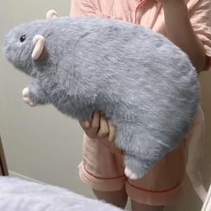 Realistico grande topo peluche blu grigio piccolo stile libro rosso trapunta PP cotone imbottitura ricamato per divano bambola cuscino - Product Image 3