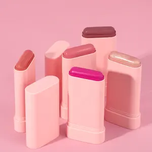 Krim berpigmen Vegan terbaik Highlighter perona pipi wajah Label pribadi stik perona pipi dan bibir warna