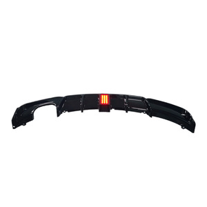 Bmw Rear Bumper Lip Spoiler Abs Matte Black With Led Light For 2013 2019 F30 Mp <b>Models</b> - Product Image 5