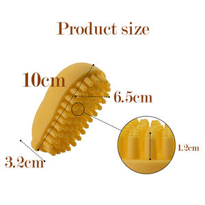 Brosse à shampooing en silicone pour cheveux longs et courts Outils durables pour animaux de compagnie de taille moyenne pour chiens chats douche brosse à curry - Product Image 4
