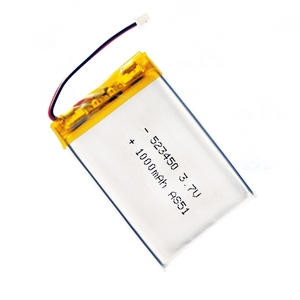 A & S UL1642/KC <span class=keywords><strong>3</strong></span>,7 V 523450, 1000mAh lithium polymer rechargeable battery box - Product Image 1