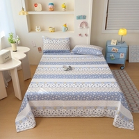 Nouvelle drap plat en coton 400TC amélioré, écologique, lavable, anti-boulochage, design moderne pour hôpitaux et hôtels, drap simple