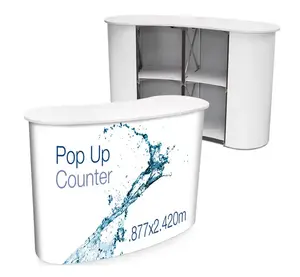 Wholesale Custom Logo Portable Trade Show Promotion Table Exhibition Reception Pop Up Counter Table Display