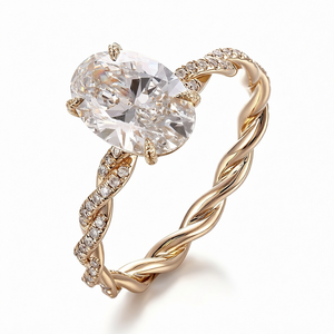 Anillo de Compromiso con Diamante Cultivado en Laboratorio de 1.5 Quilates, Corte Redondo, para Mujer, Oro Amarillo de 10K, Certificado IGI - Product Image 1