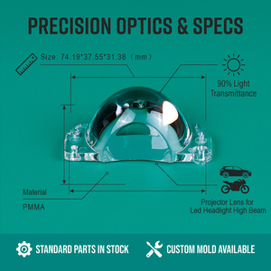 Lente Proiettore Rotonda da 7 Pollici ad Alta Trasparenza <span class=keywords><strong>per</strong></span> <span class=keywords><strong>Fari</strong></span> a LED Abbaglianti Auto - Product Image 5