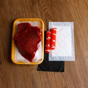 แผ่นดูดซับความชื้นสำหรับถาดอาหาร แผ่นซึมซับแบบมีรูพรุนสำหรับเนื้อสัตว์ ขนาด 160x80 มม. ใช้ได้ 1-3 วัน ความจุ 45 มล./แผ่น ยี่ห้อ Misource สีขาว, สีดำ จำนวน 500 ชิ้น - Product Image 3