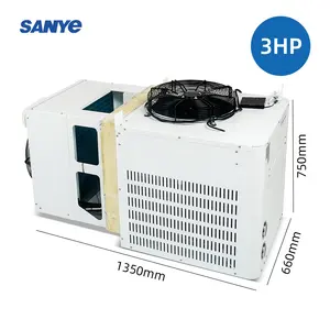 Monoblock Unit pendinginan kompresor ruang dingin, Unit kondensor dan Evaporator semua dalam satu untuk berjalan di ruang penyimpanan