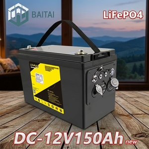 Paket Baterai Lithium Iron Phosphate 12V 150Ah 150A Smart BMS Deep Cycle Isi Ulang untuk Pasokan Daya Kabin Off Grid - Product Image 1