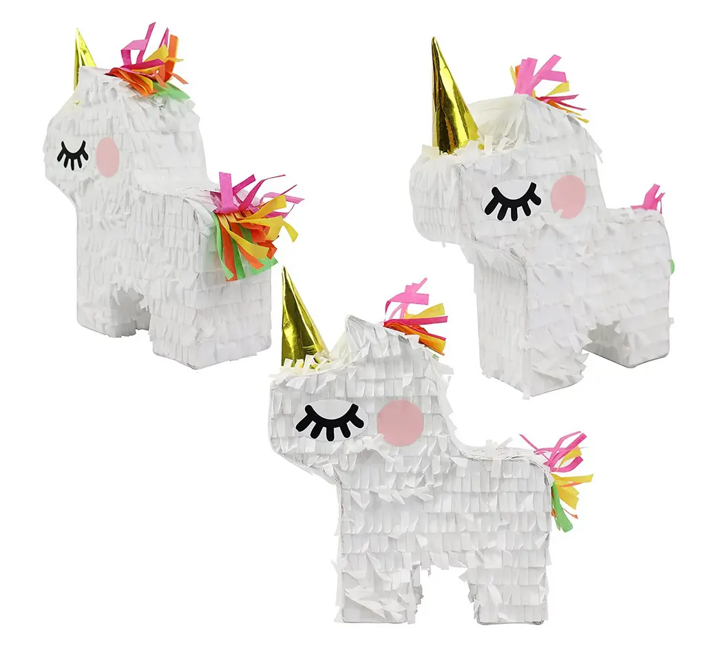 Mini piñata de unicornio de nuevo diseño para fiestas navideñas, carnaval infantil y eventos y celebraciones relacionados, juguetes para niños