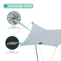 Tente de camping hexagonale de grande taille avec fonction imperméable pour la randonnée, le camping et le tourisme, livrée avec un accessoire de poteau
