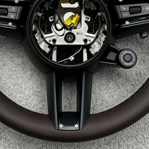 Volant en cuir en promotion pour <span class=keywords><strong>Porsche</strong></span> 911 <span class=keywords><strong>964</strong></span> 993 996 997 991 992 718 Boxster Cayman 986 987 981 982 Cayenne Panamera - Product Image 5