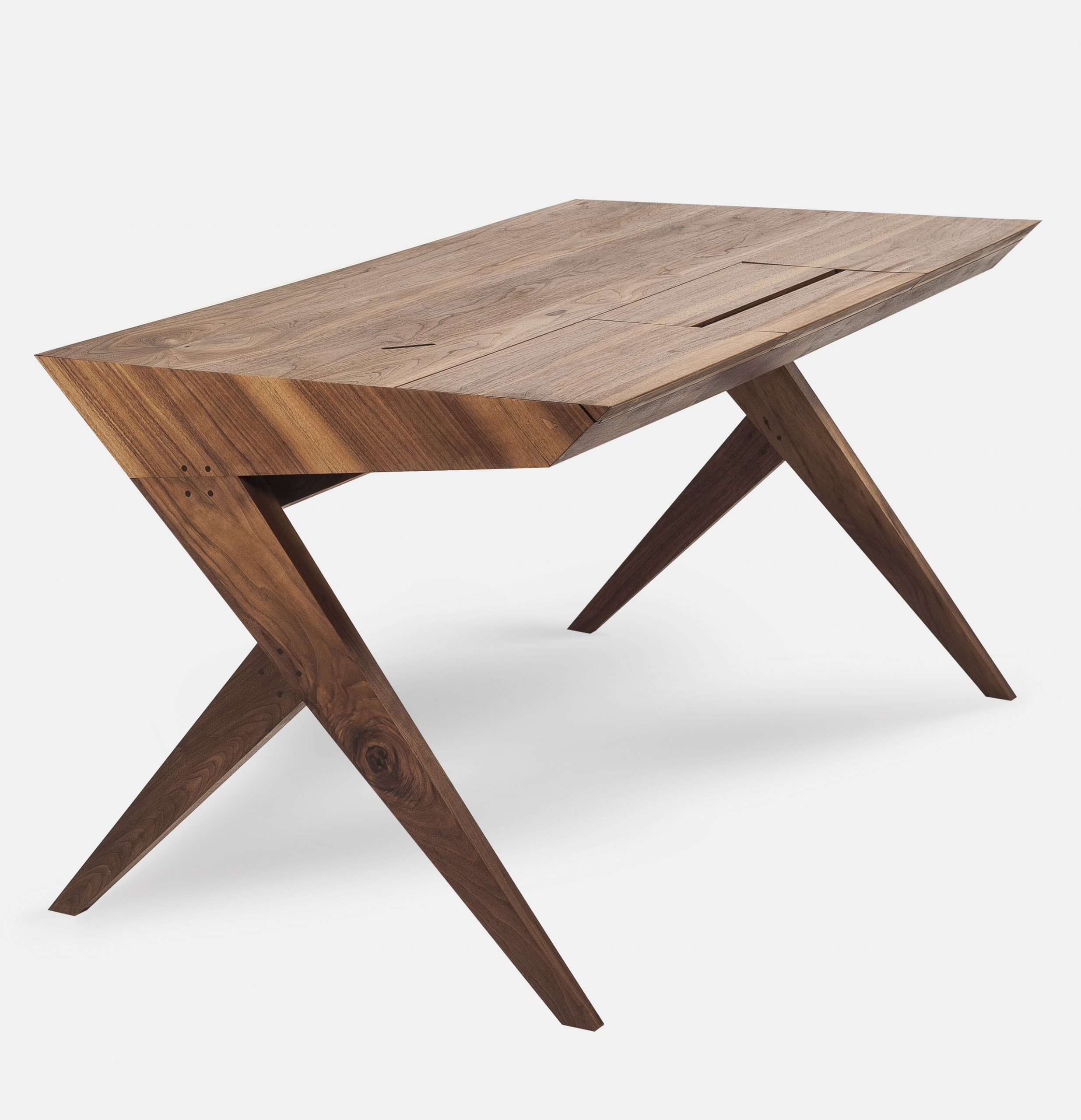 light luxury walnut print office desk