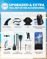 Planche à pagaie gonflable portable SUP pour le surf et la planche à ondes, expédiée depuis notre entrepôt aux États-Unis