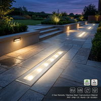 Lampe LED linéaire encastrée IP68 étanche pour extérieur, jardin, mur, sol, 12V 24V