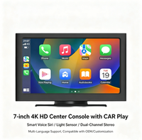 Cámara de Coche con Pantalla Táctil IPS HD de 7 Pulgadas, Navegación GPS Inalámbrica CarPlay, Cámara de Reversa, Pantalla Dividida, Estéreo, USB