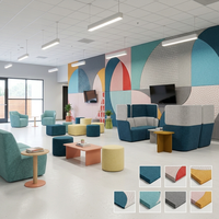 Panneaux acoustiques en polyester colorés pour chambre d'enfant, écologiques et sûrs, dalles murales acoustiques de formes multiples pour la décoration de chambre d'enfant