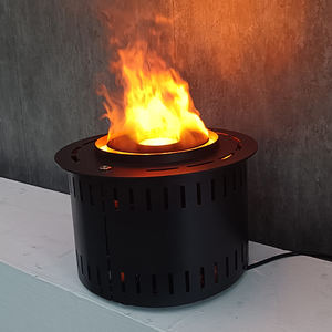 Chimenea Eléctrica Interior de 35CM con Control Remoto, Efecto de Llama de Vapor en Forma de Columna de Acero Inoxidable, Decoración para Insertar - Product Image 4