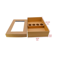 Boîte alimentaire ZY écologique en kraft avec inserts pour pâtisseries, gaufres, sushis, brownies, biscuits, et compartiments pour sauces et trempettes, avec couvercle supérieur