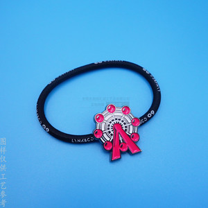Élastique à cheveux en alliage de zinc avec logo et plume, couleur personnalisée, accessoire décontracté pour la tête - Product Image 4