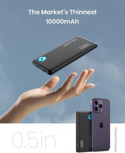 Cargador Portátil <span class=keywords><strong>INIU</strong></span> Slim Power Bank 10000mAh PD20W de Carga Rápida, Batería <span class=keywords><strong>Externa</strong></span> Ultrafina, Powerbank USB C para Viajes - Product Image 5