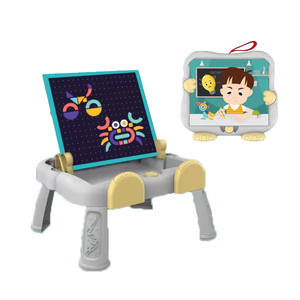 Lavagna Magnetica per Bambini con Motivi Geometrici, <span class=keywords><strong>Tavolo</strong></span> da <span class=keywords><strong>Disegno</strong></span> e Pittura - Product Image 1