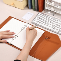 Journal en cuir PU à trois volets avec papier remplaçable et poche, planificateur multifonctionnel de voyage A5, classeur de planificateur personnalisé