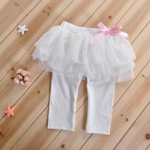 กางเกงลำลองพร้อมโบว์ตาข่ายสำหรับเด็กผู้หญิงเสื้อผ้าเด็ก - Product Image 4