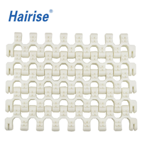 Convoyeur modulaire Hairise Har2501 Nub Top pour l'industrie alimentaire, des boissons et de la livraison, avec roulettes en POM/PP PP/Nylon pour le transport