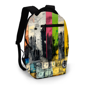 Vendita Diretta dalla Fabbrica e OEM/ODM, Zaino Graffiti in PVC a Basso Costo, Daypack Porta Laptop di Design Artistico con Grafica Audace per Viaggio - Product Image 6