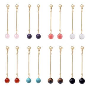 Aretes Colgantes de Perlas con Encanto a la Moda para Mujer Cadena Larga Bañados en Oro Joyería de Uso Diario - Product Image 4