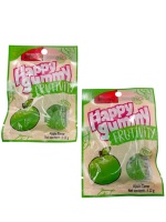 Groothandel Happy Gummy Frutivity Appel smaak Suikercoating Gummy Candy Fruit Zachte Gummy Candy Individuele kleine verpakking voor kinderen