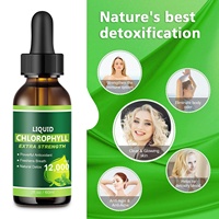 Gouttes liquides de chlorophylle de marque privée saveur de menthe 12000mg supplément booster pour la peau système de digestion prend en charge la fonction hépatique