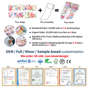 Ruban adhésif PET transparent personnalisé motif papillon pour journalisation, scrapbooking et fournitures <span class=keywords><strong>de</strong></span> planification - Product Image 5